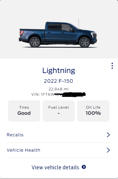 Ford F-150 Lightning Power-Up OTA 6.8.0 - Smart Changes: Center Screen Fuel level