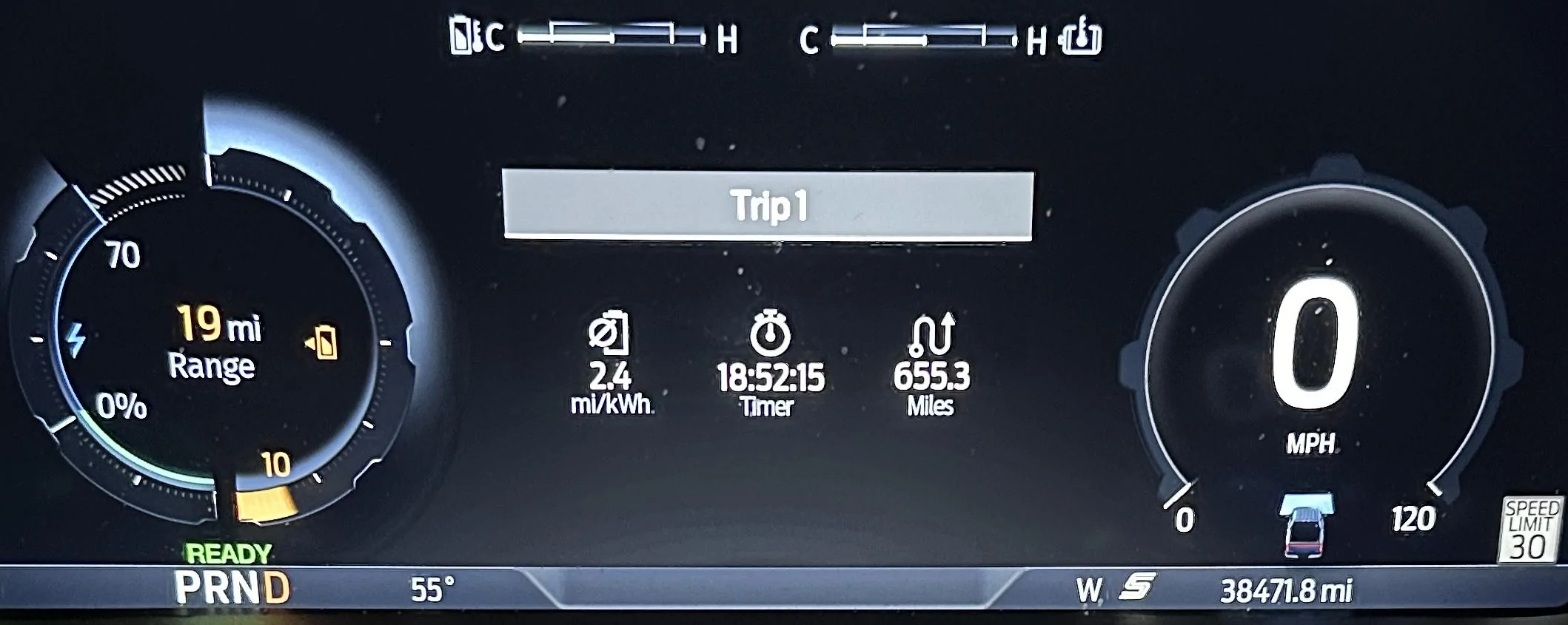 Ford F-150 Lightning 655 mi 2-day trip report... GA to SC to GA 655 GA SC roundtrip 2.4mi-kwh Avg
