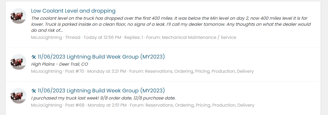 Ford F-150 Lightning Low Coolant Level and dropping - VC-13DL-G 1702841460644