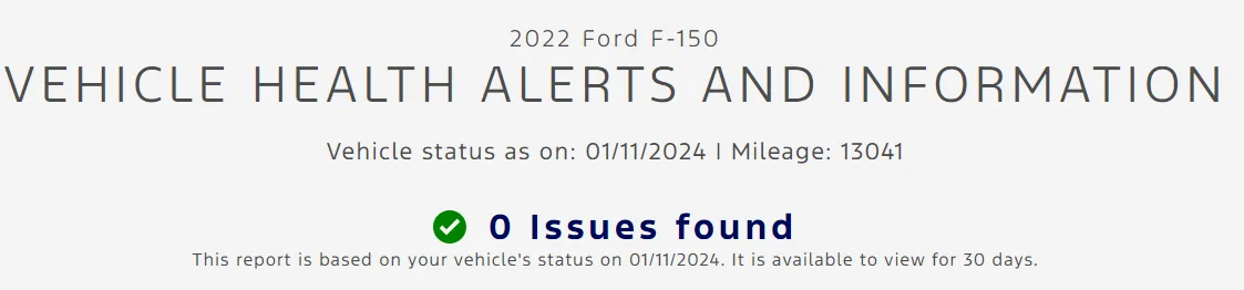 Ford F-150 Lightning Vehicle Health Report {Wrong Mileage} fixed 5/2024 1704994251125