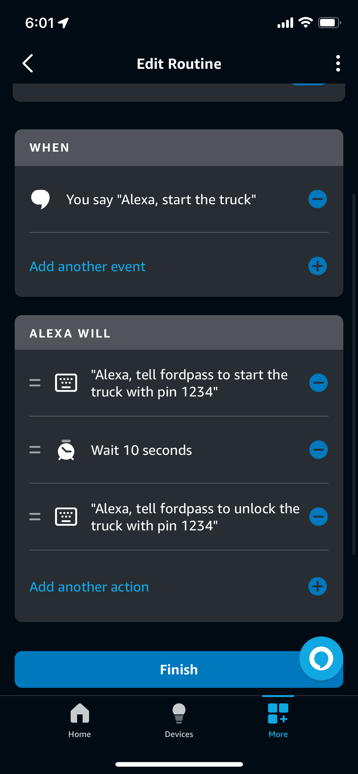 Ford F-150 Lightning Alexa voice commands from inside house + FordPass commands integration IMG_7027