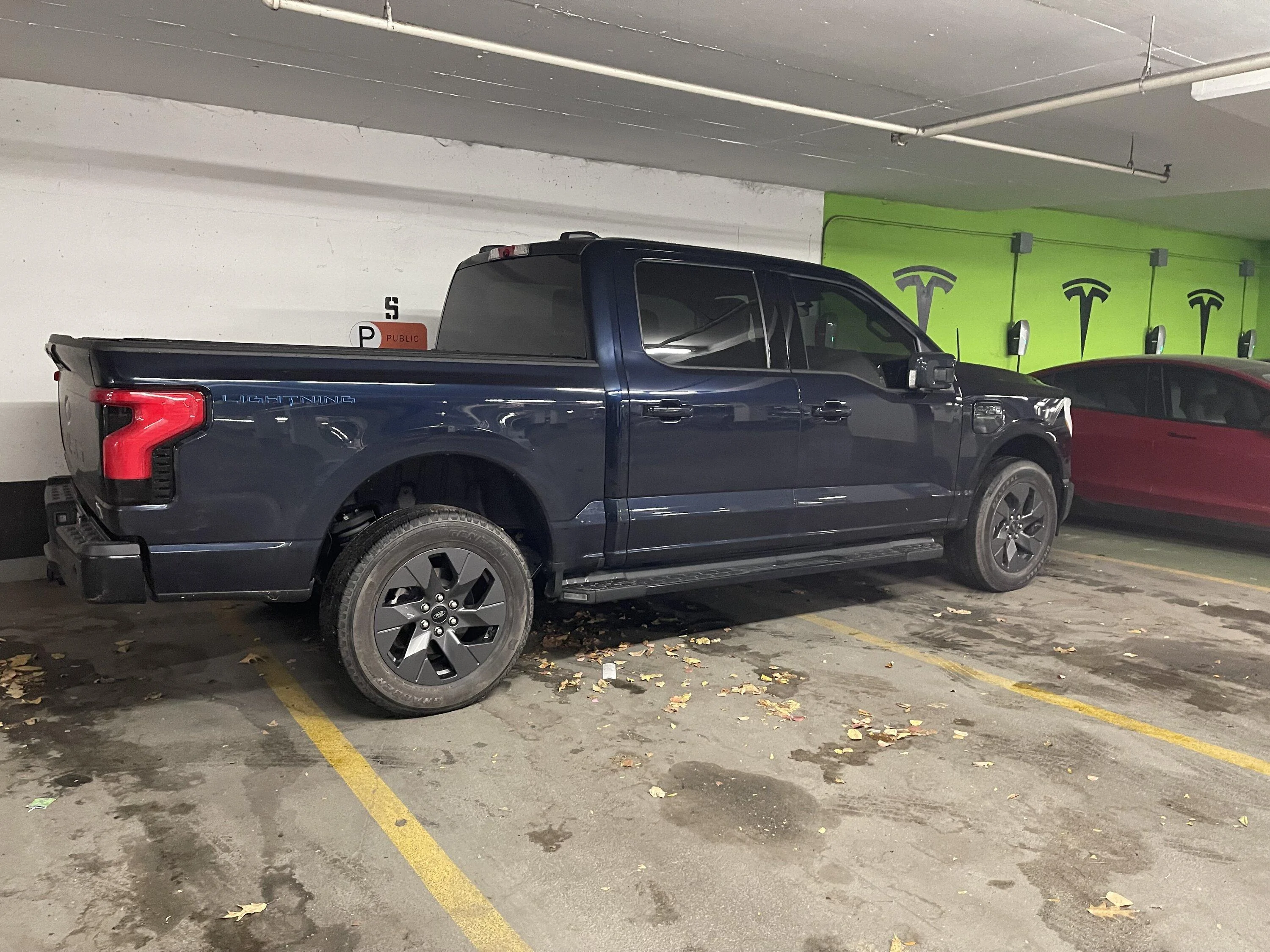 Ford F-150 Lightning 1st use of Tesla hotel charger IMG_4477