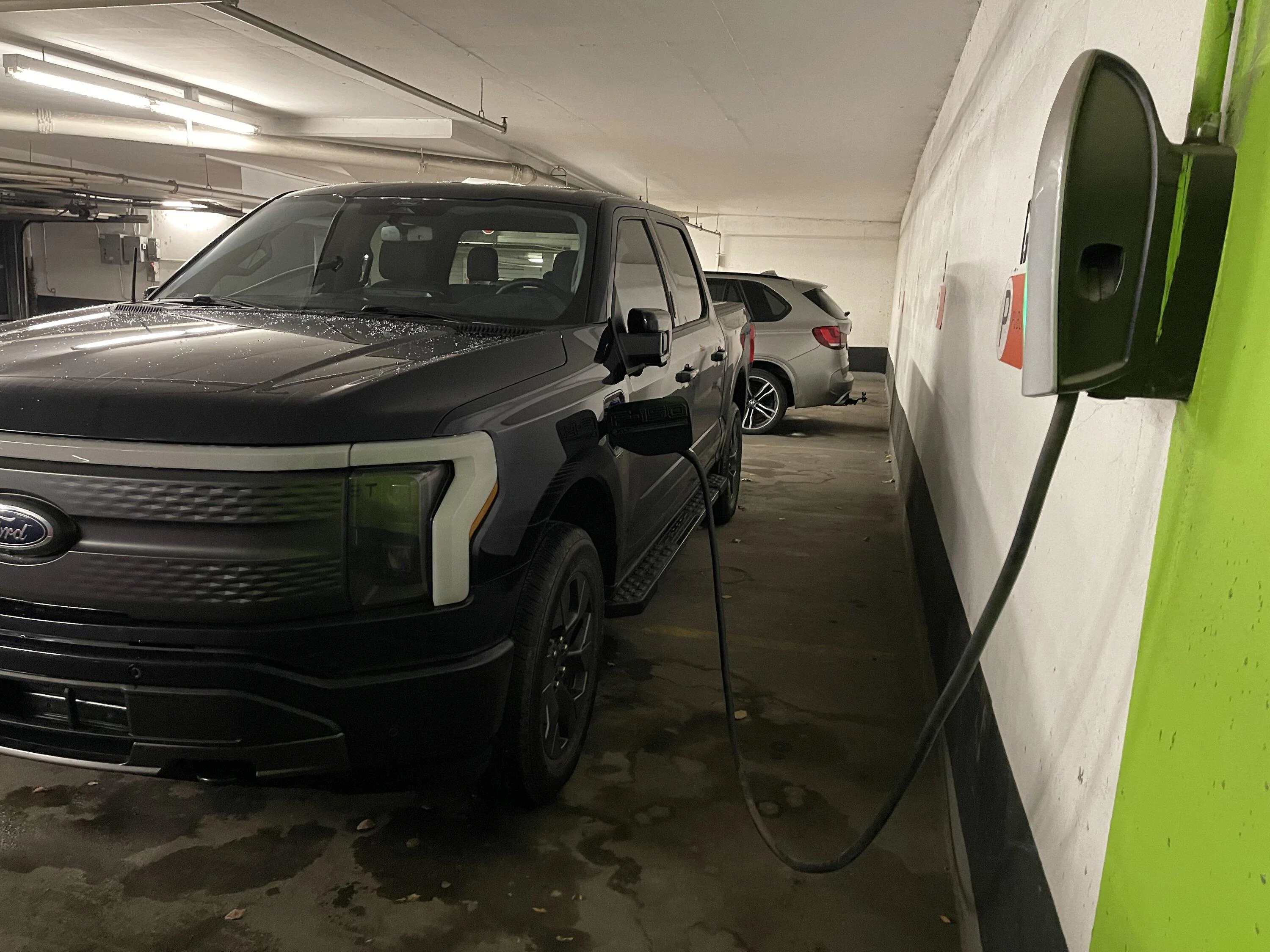 Ford F-150 Lightning 1st use of Tesla hotel charger IMG_4478
