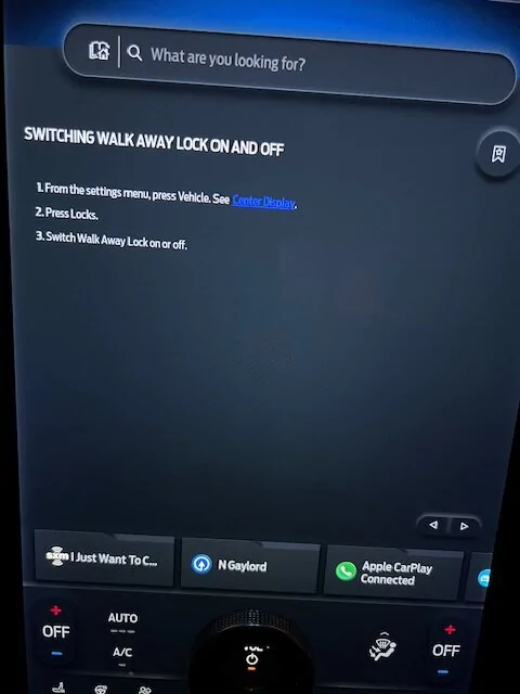 Ford F-150 Lightning Lock on walkaway 1705184680089