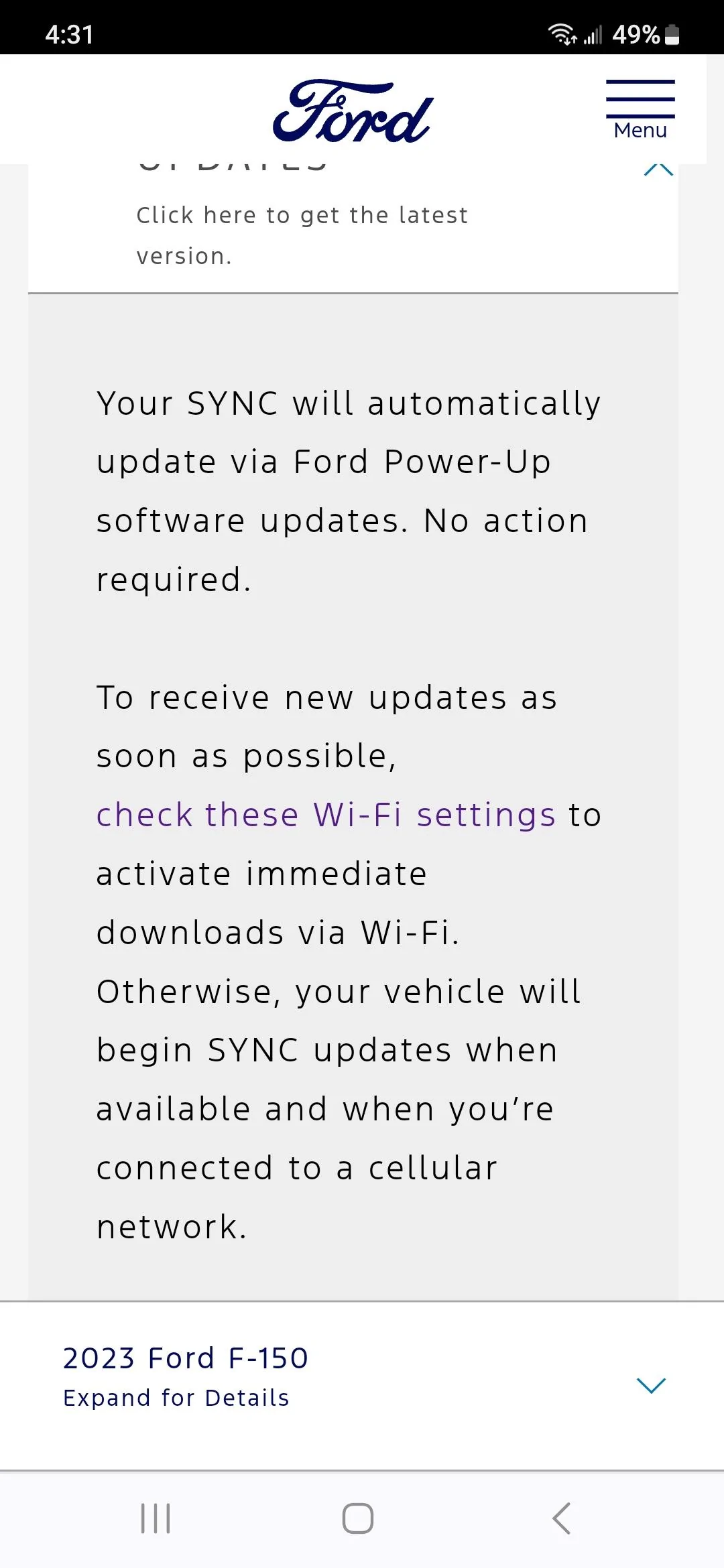 Ford F-150 Lightning Let's talk Automatic Updates and Cellular Service? Screenshot_20240115_163158_Chrom