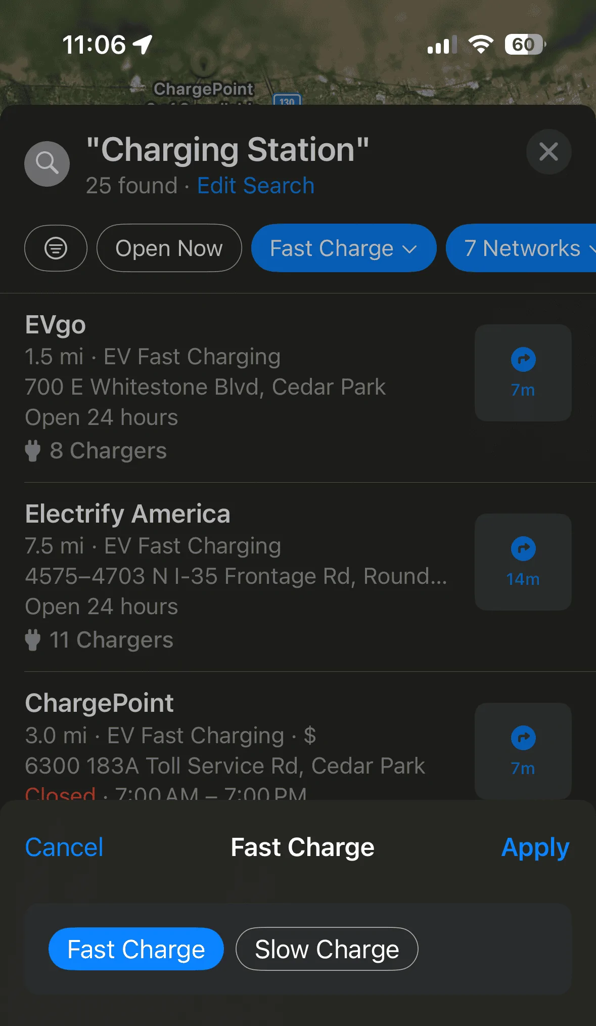 Ford F-150 Lightning Filtering Chargers in Apple Maps IMG_0527