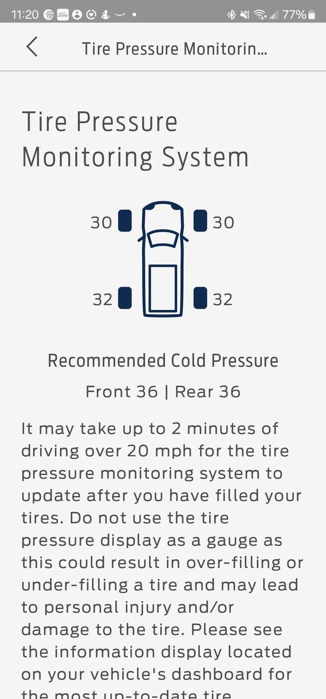 Ford F-150 Lightning Tire Pressure Check Screenshot_20240121_112044_FordPass