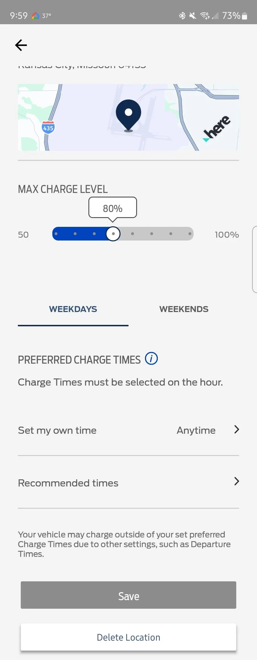 Ford F-150 Lightning Charging at home not stopping at 80% 1000005504