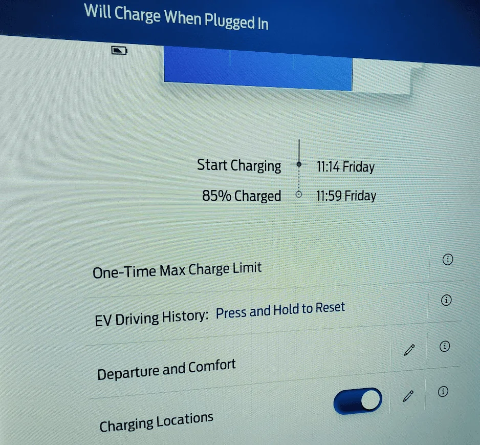 Ford F-150 Lightning Charging at home not stopping at 80% 1706286462902
