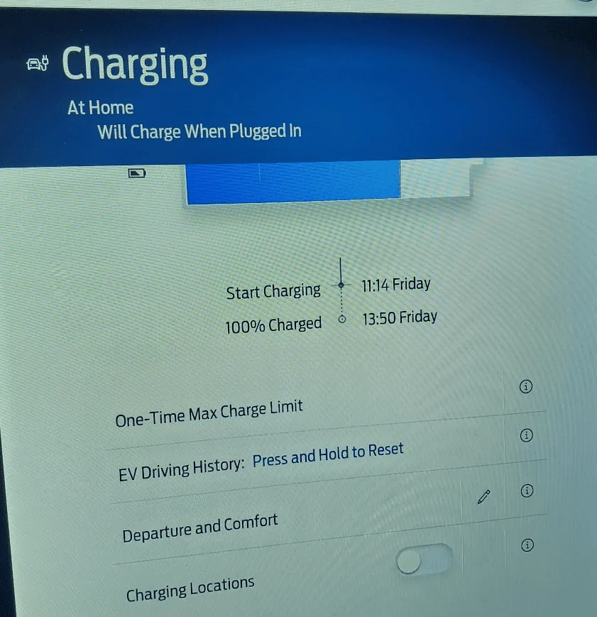 Ford F-150 Lightning Charging at home not stopping at 80% 1706286490028