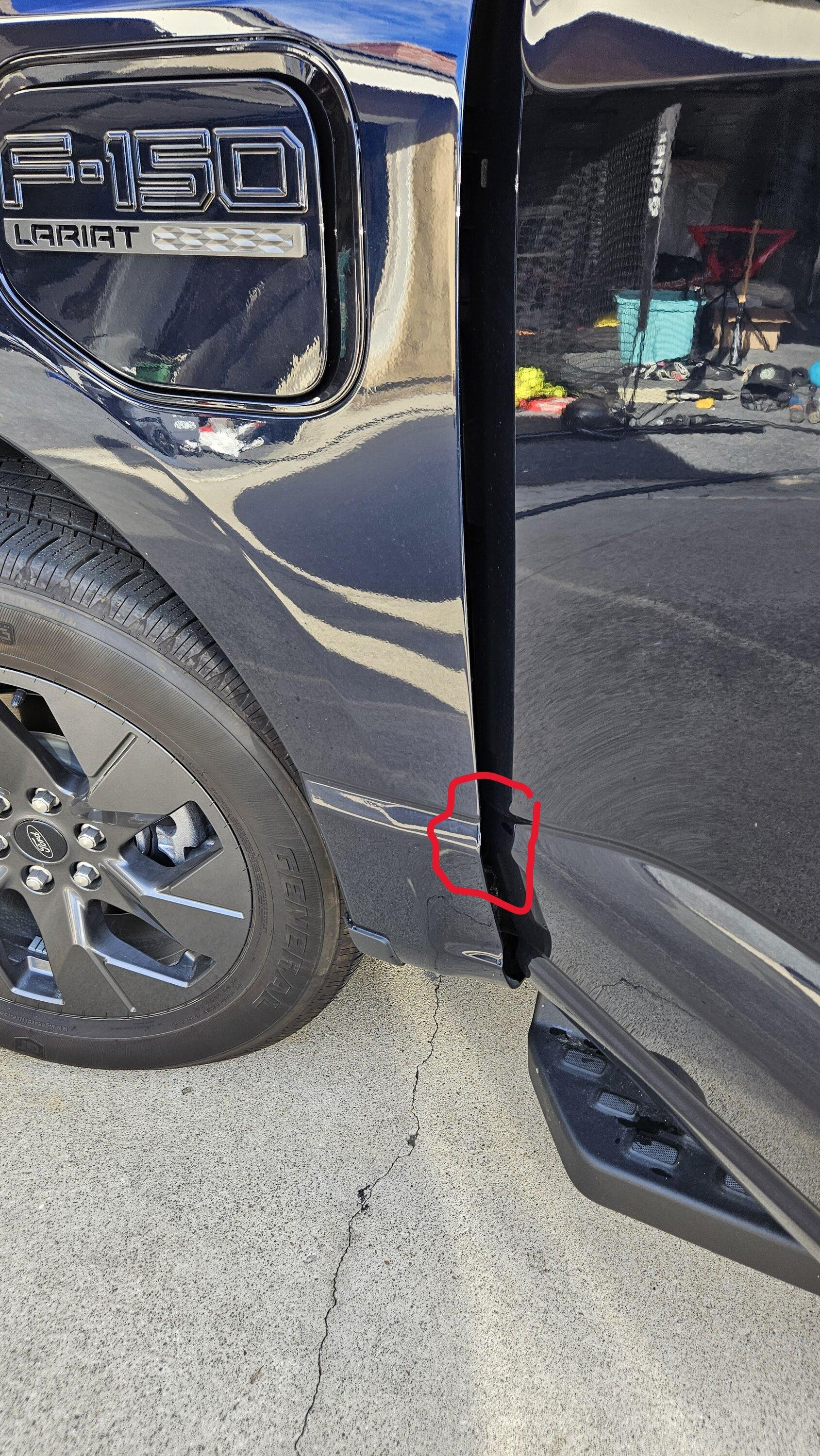 Ford F-150 Lightning Paint chipping off 20240126_092603-red