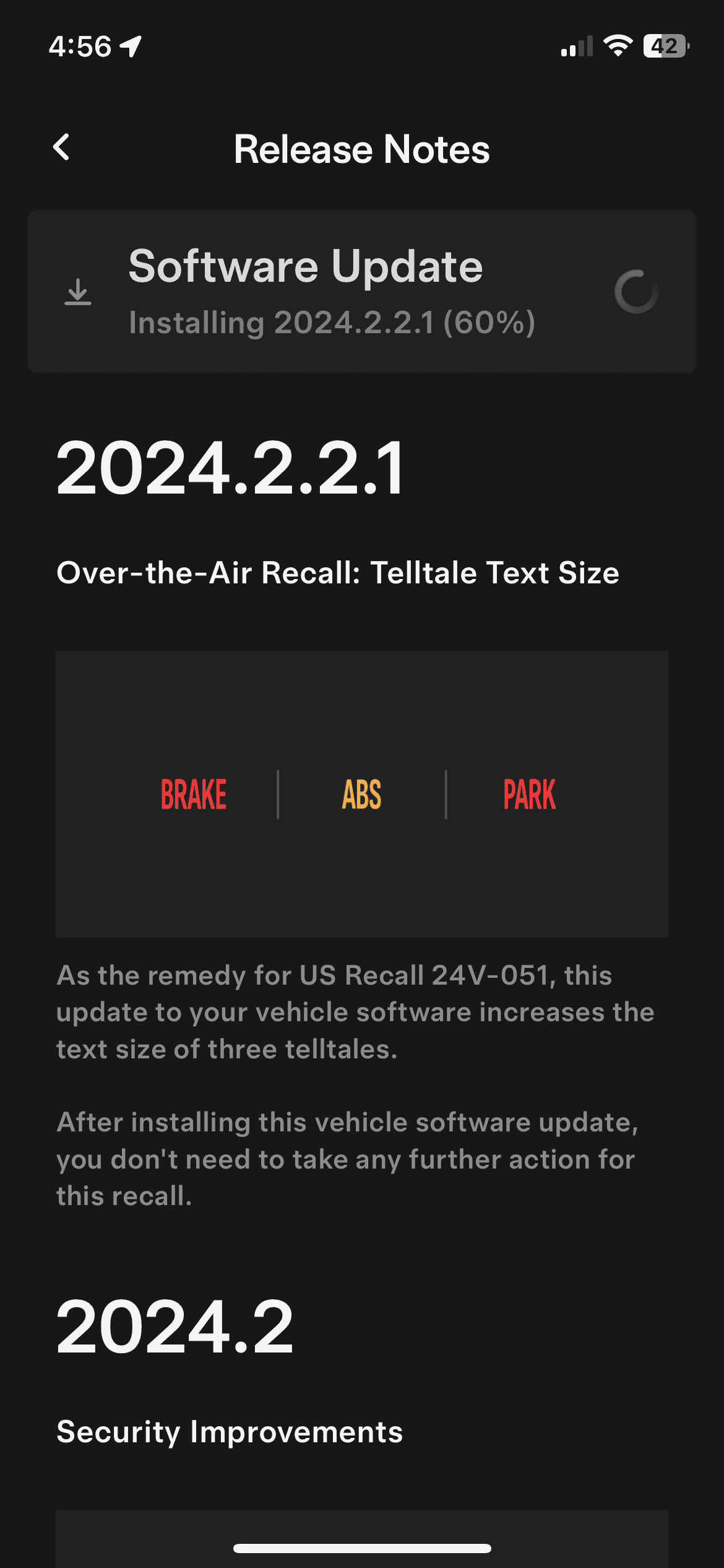 Ford F-150 Lightning Tesla recall - font size IMG_5691.PNG