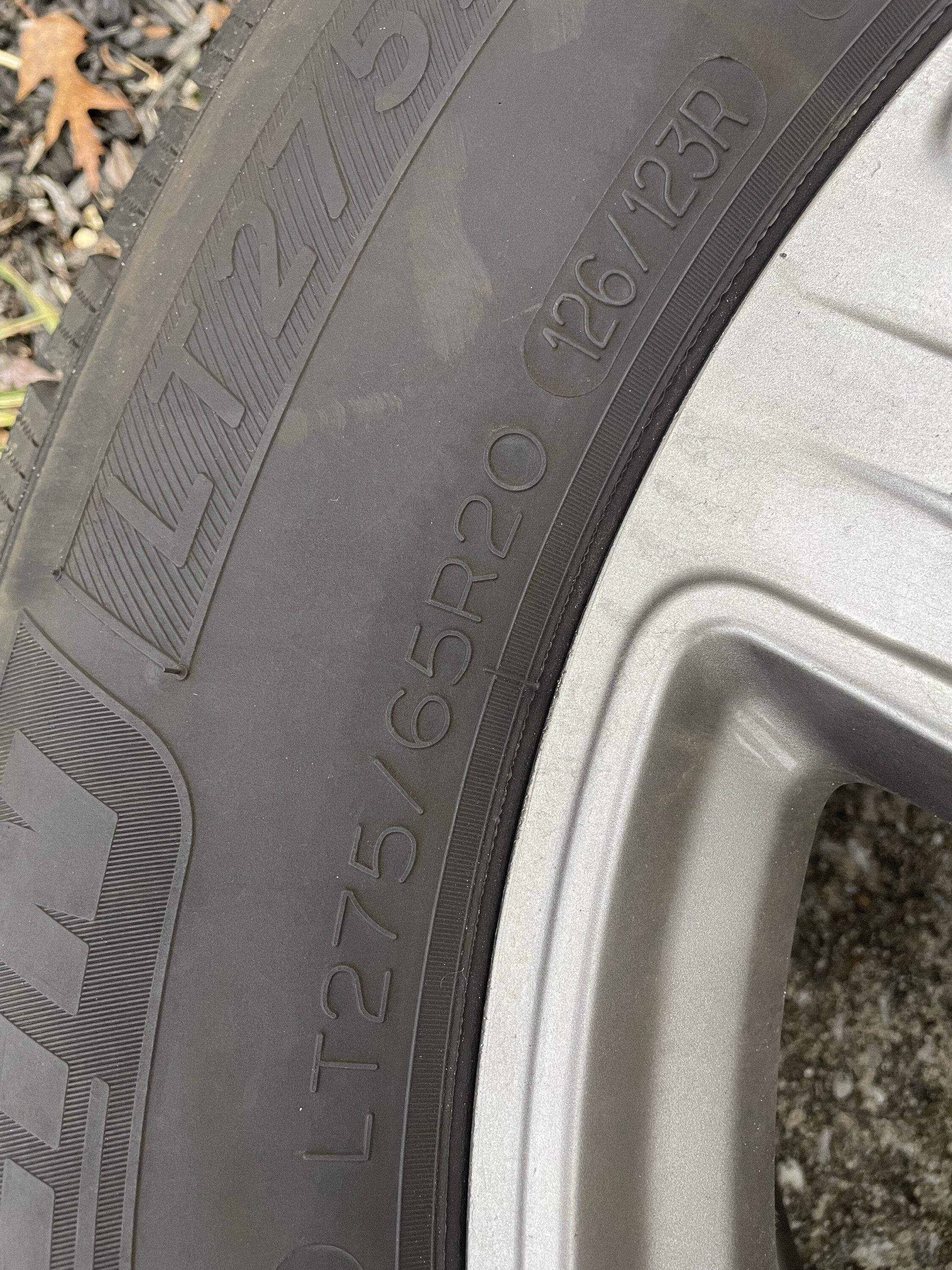 Ford F-150 Lightning Ford OEM Wheels (gunmetal) with Michelin Defender Tires (lots of life) - $1,250 obo IMG_2464