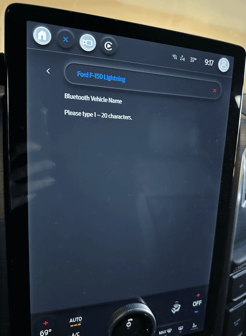 Ford F-150 Lightning Sync Keyboard won't pop up (Wifi password, etc) 1708012614524