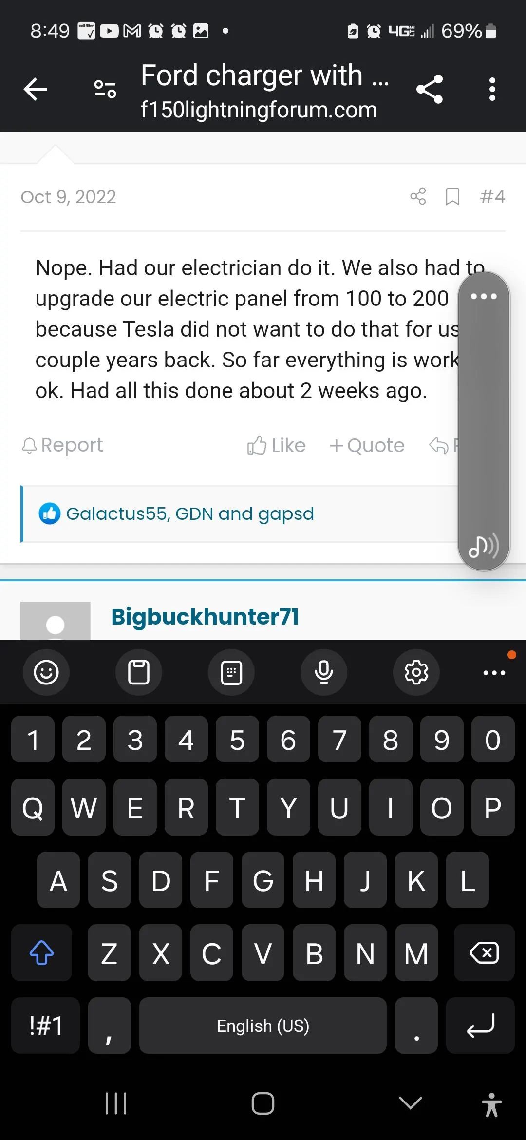 Ford F-150 Lightning Ford charger with Tesla solar and Powerwall Screenshot_20240301_084915_Chrom