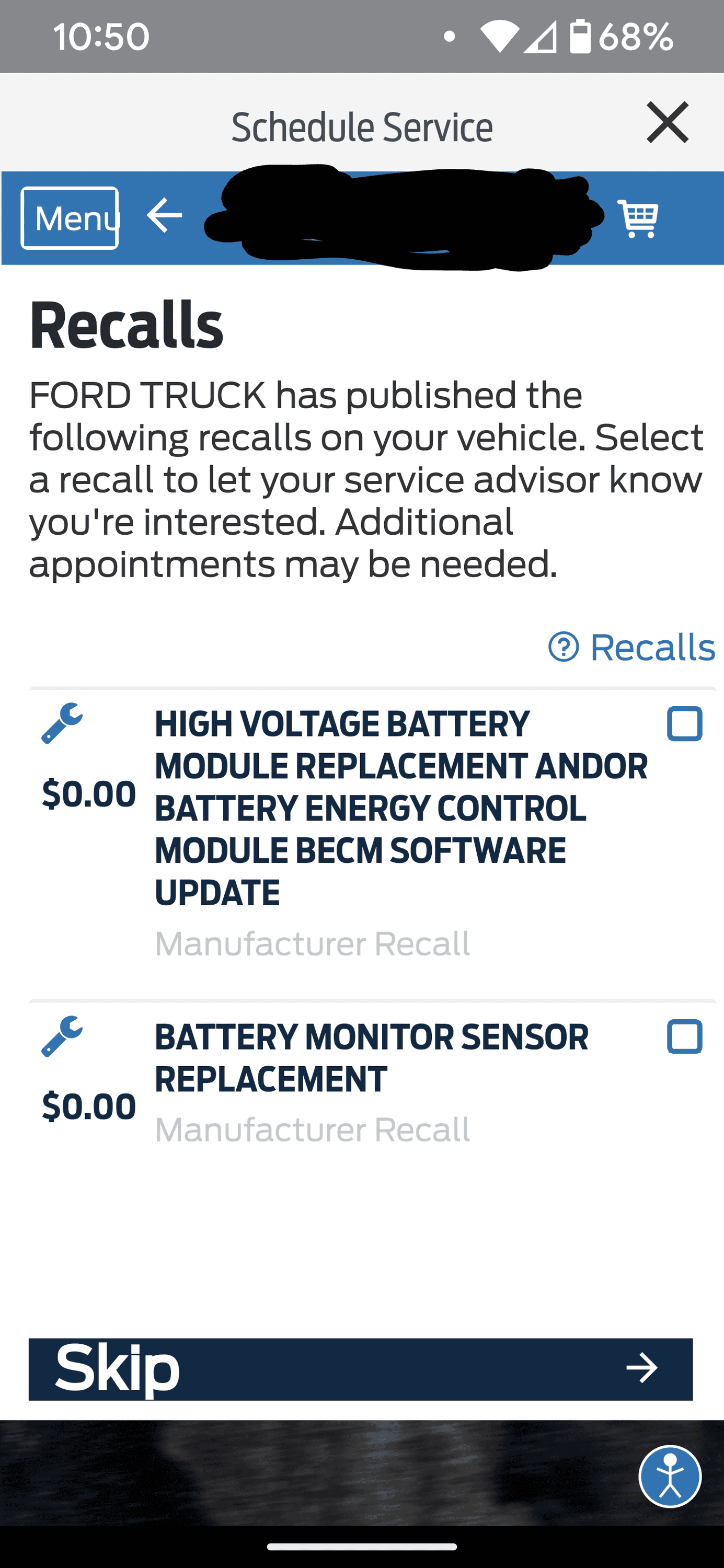Ford F-150 Lightning Dealer sold vehicle with active recall? Screenshot_20240309-105014~2