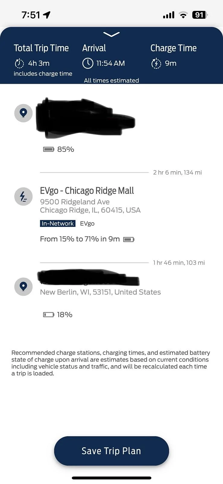 Ford F-150 Lightning Ford Navigation always been this optimistic? IMG_2944