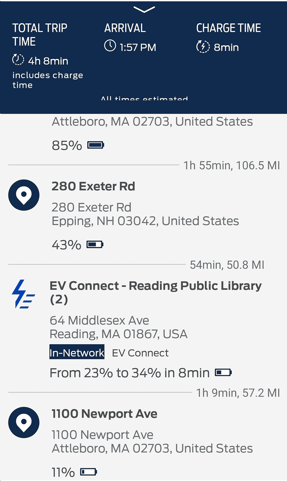 Ford F-150 Lightning Ford Navigation always been this optimistic? 1712325308868-zw