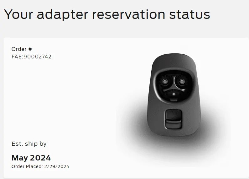 Ford F-150 Lightning Update: F-150 Lightning Fast Charging Tesla Adapters Start Shipping TODAY Per Ford! 1712760726471-2o