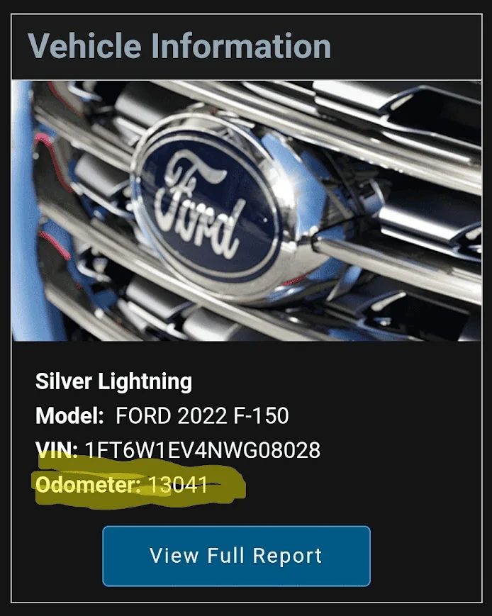 Ford F-150 Lightning Vehicle Health Report {Wrong Mileage} fixed 5/2024 1712926796966-sl