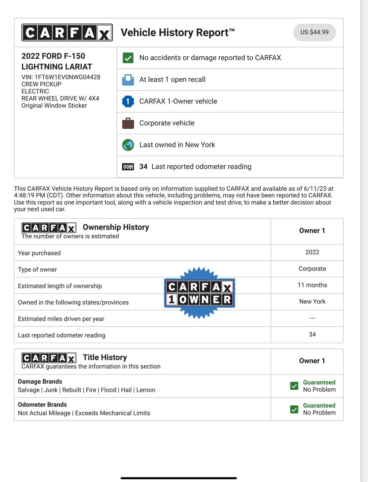Ford F-150 Lightning Is this a scam, if so, what’s the scam? $32K for a fully loaded Lariat ER with 8K miles… IMG_4045
