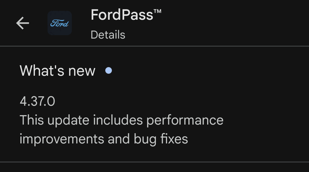 Ford F-150 Lightning Ford Pass Update 4.37.0 -- Performance & bug fixes 1715138264534-4m
