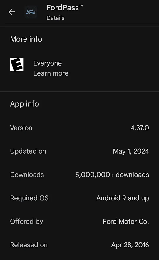 Ford F-150 Lightning Ford Pass Update 4.37.0 -- Performance & bug fixes 1715138292787-h1