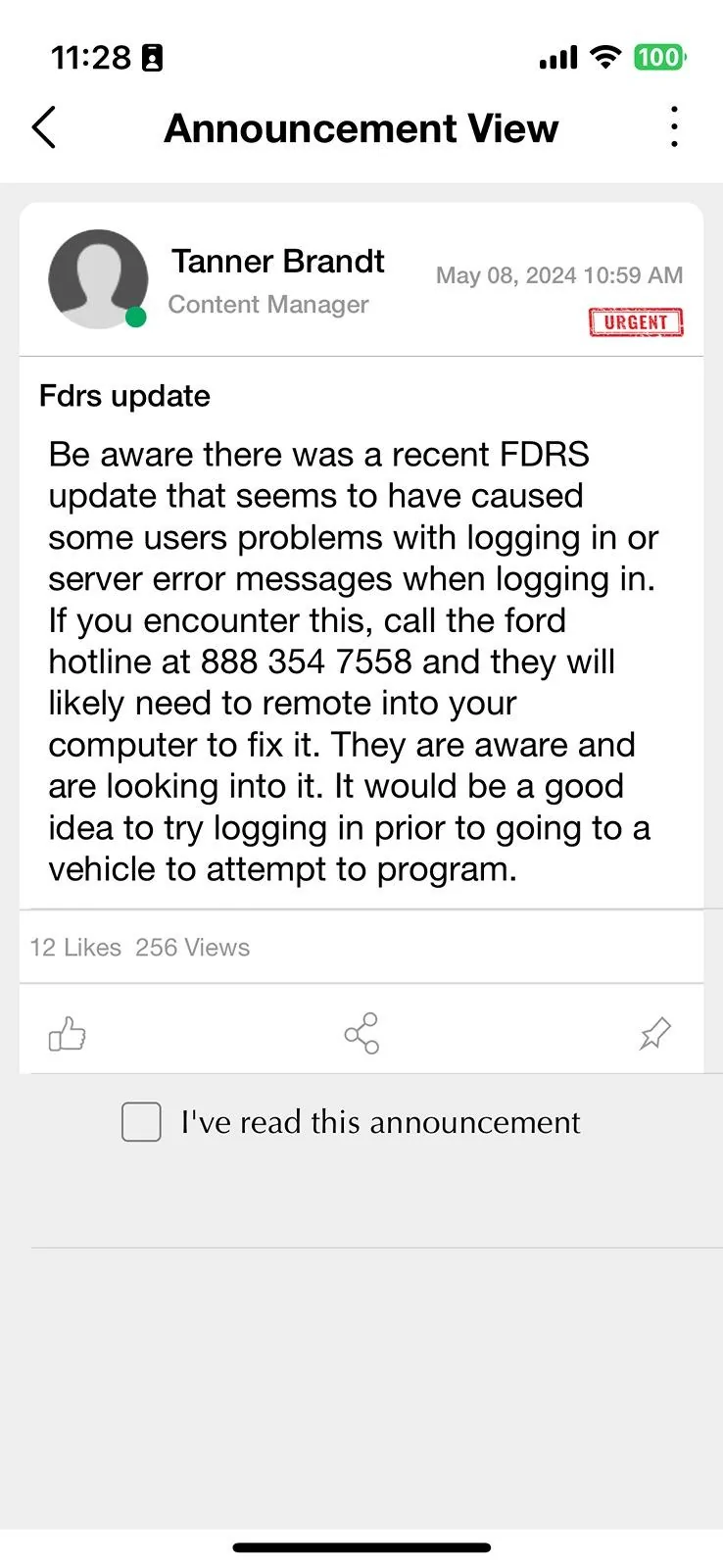Ford F-150 Lightning Lightning Software Updates using FDRS Screenshot 2024-05-14 at 11.28.07 AM