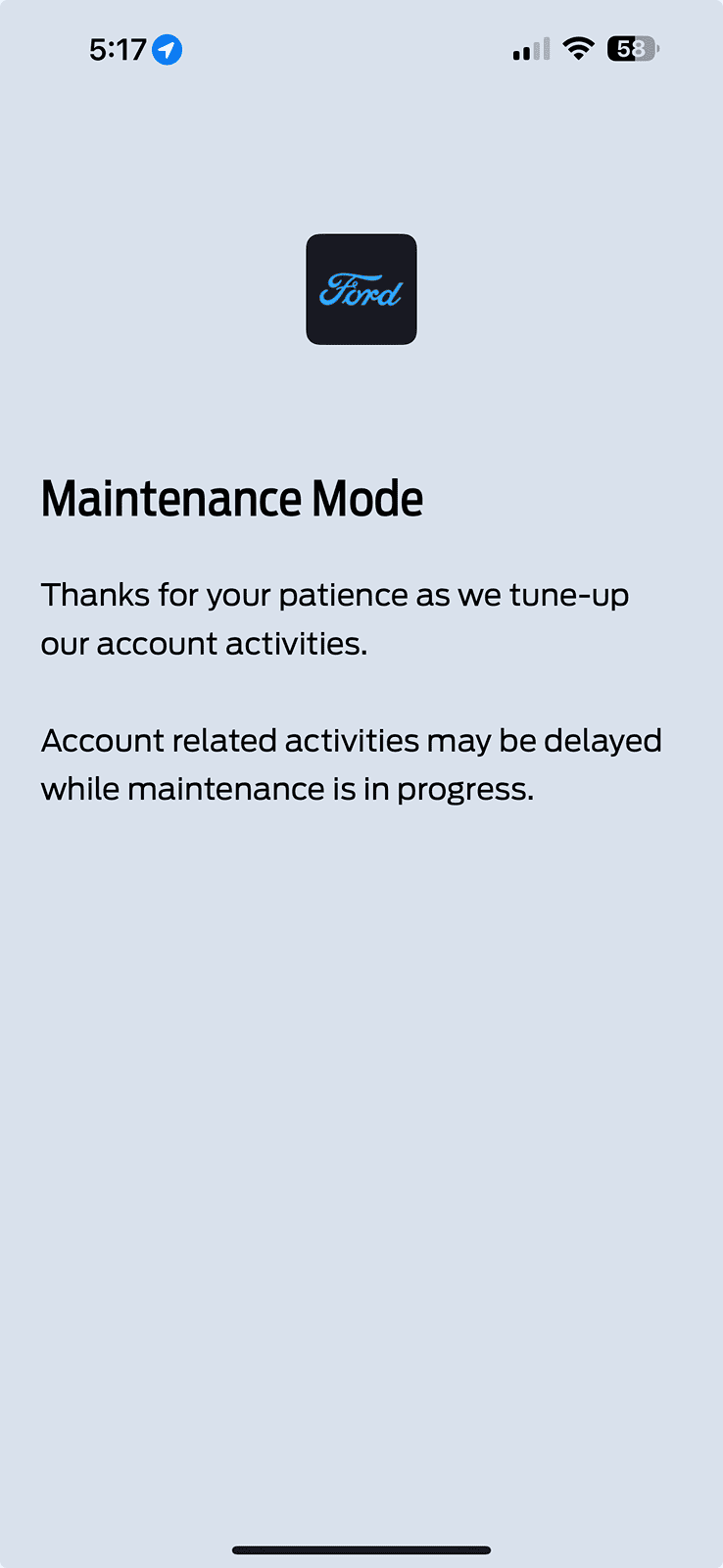 Ford F-150 Lightning FP Maintenance message Screenshot 2024-05-22 at 5.17.06 PM