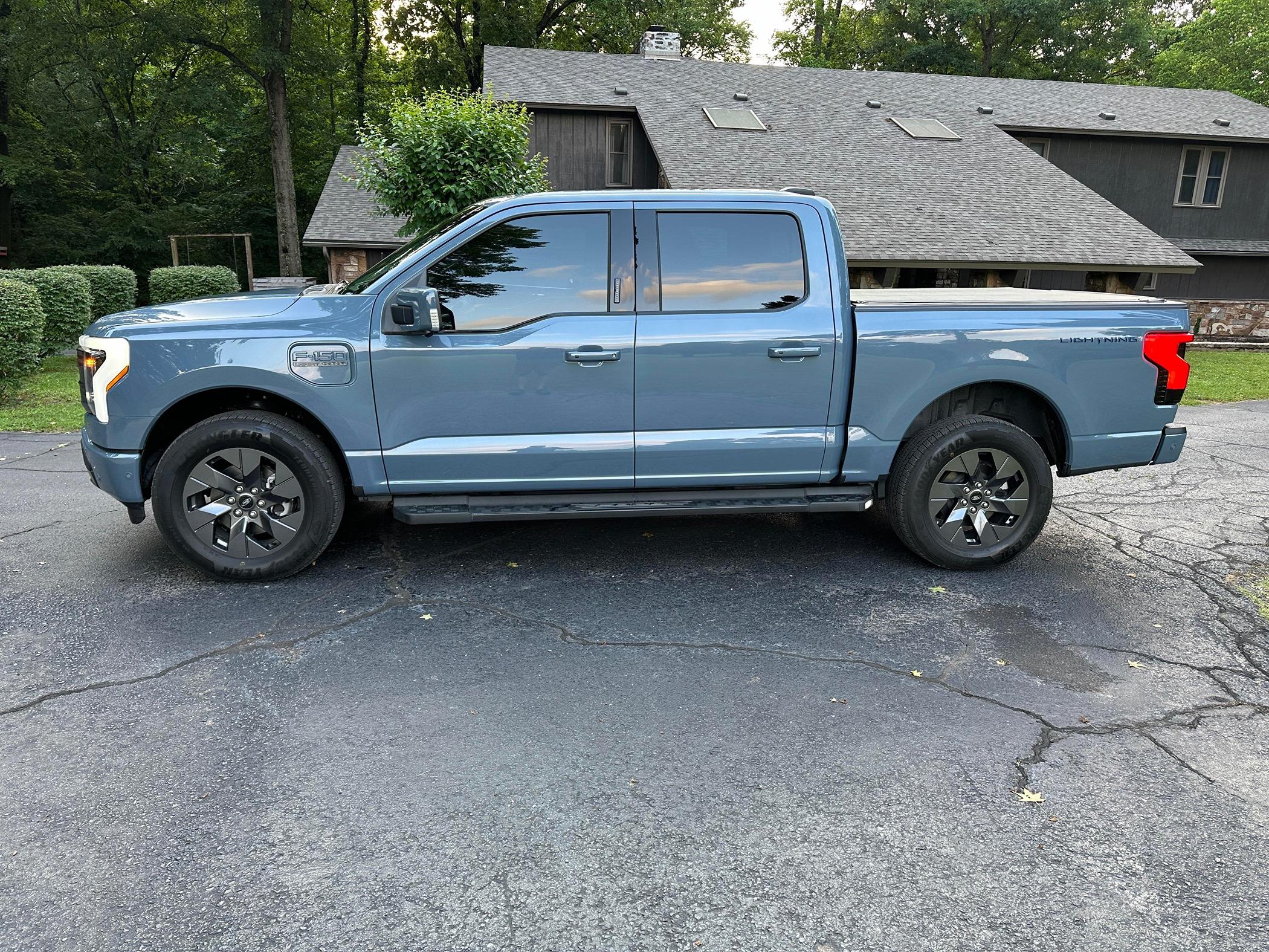 Ford F-150 Lightning $54,500-2023 Ford F150 Lightning ER- Lariat 511A- Azure Grey 441440434_953111303159004_5872957960300014500_n