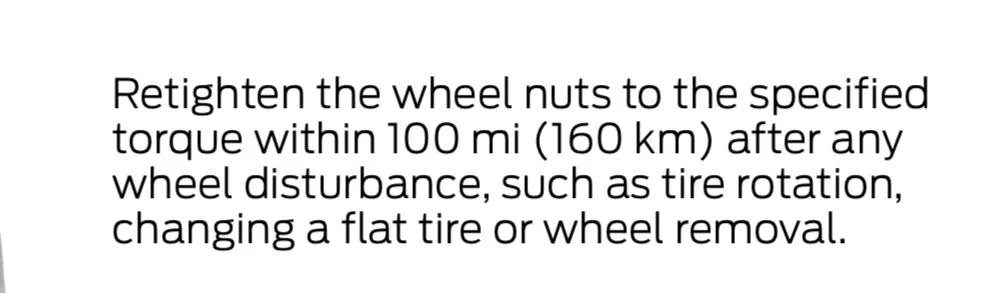 Ford F-150 Lightning Lug nut torque from factory IMG_0909