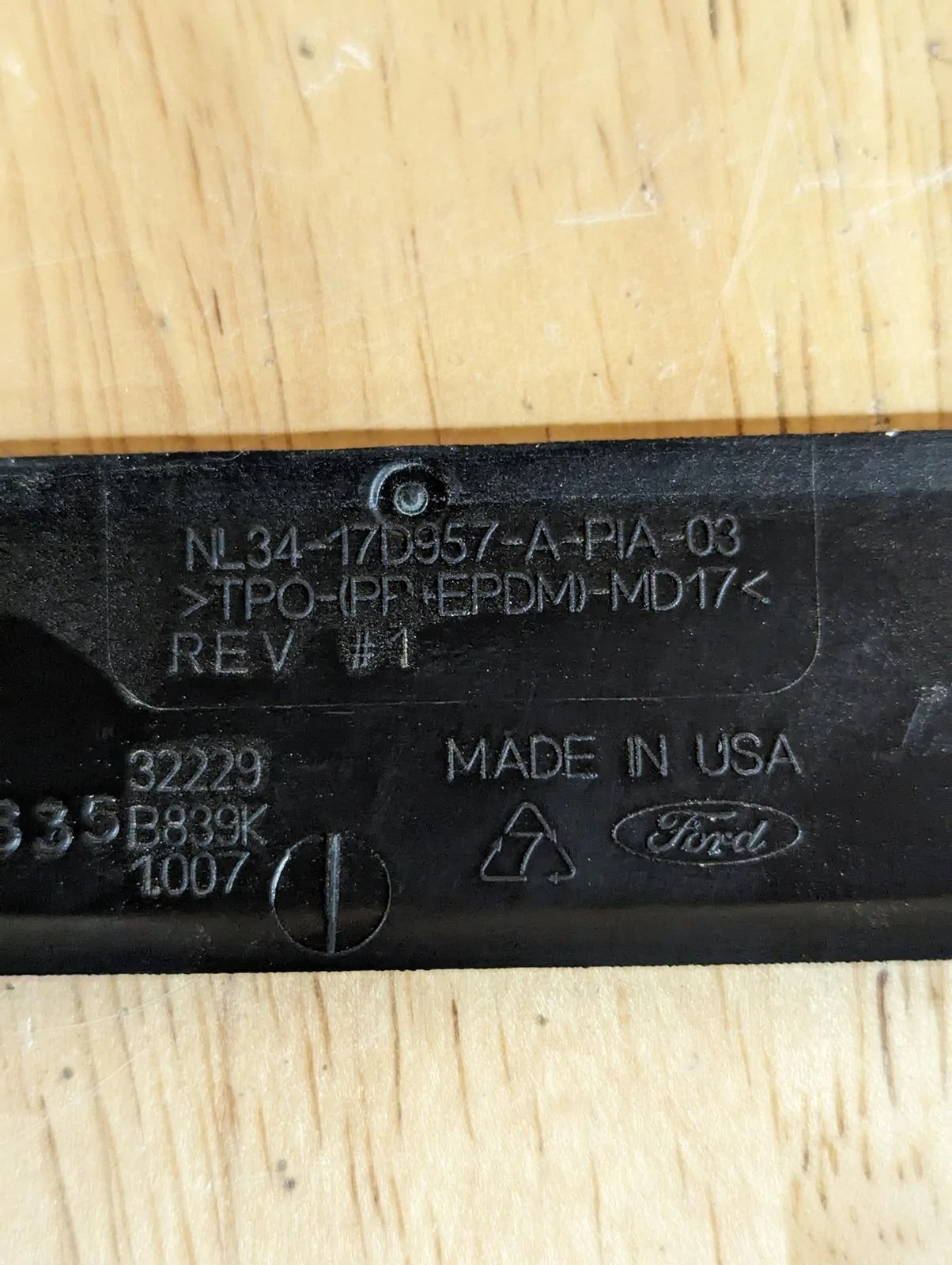 Ford F-150 Lightning Unidentifiable Trim Piece PXL_20240531_151814479