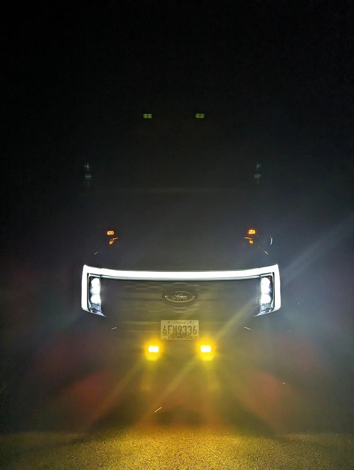 Ford F-150 Lightning Fog lights and ditch lights with backlighting, switches, and canbus integrated controls Front night fogs and backlighting