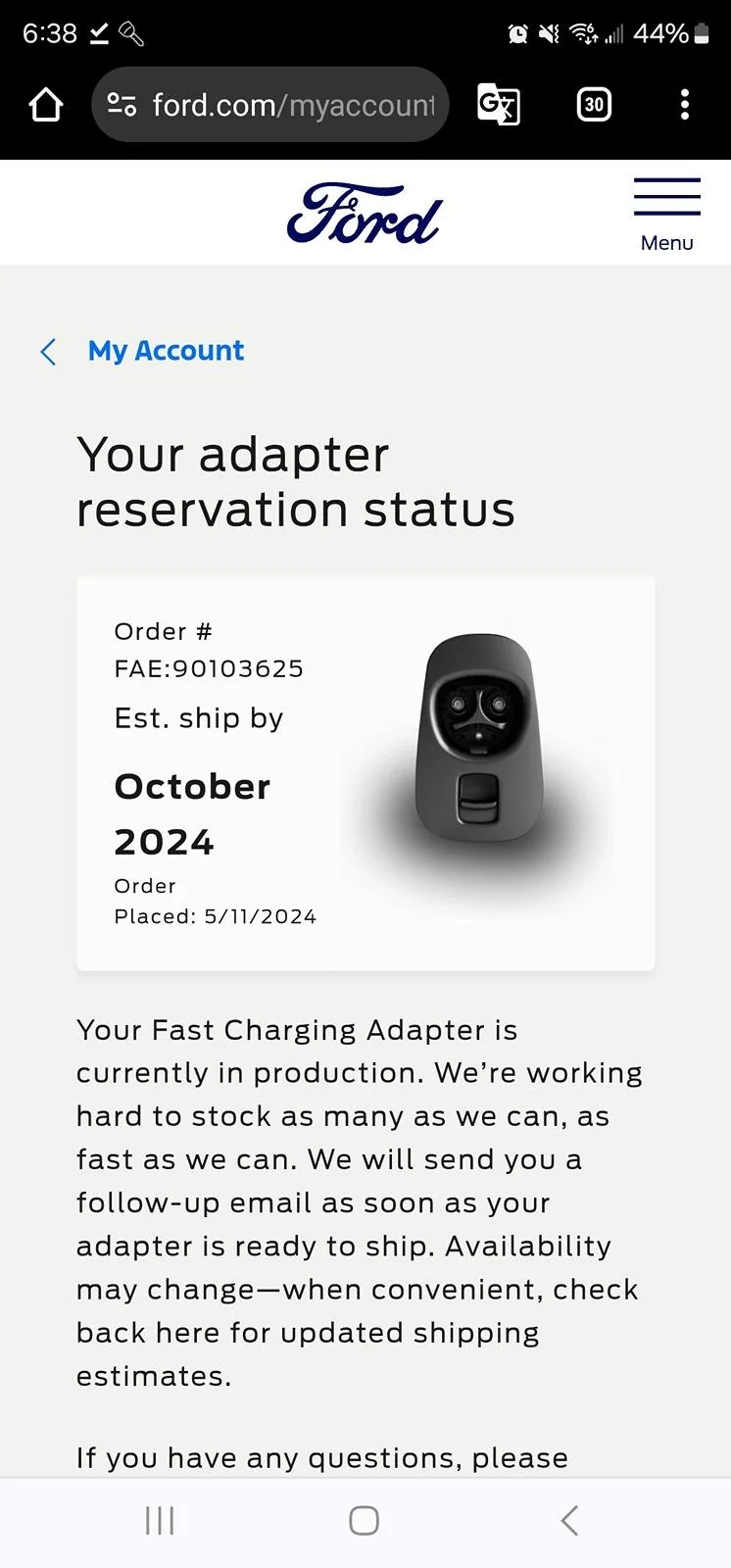 Ford F-150 Lightning Tesla adapter ETA? Screenshot_20240604_183808_Chrom