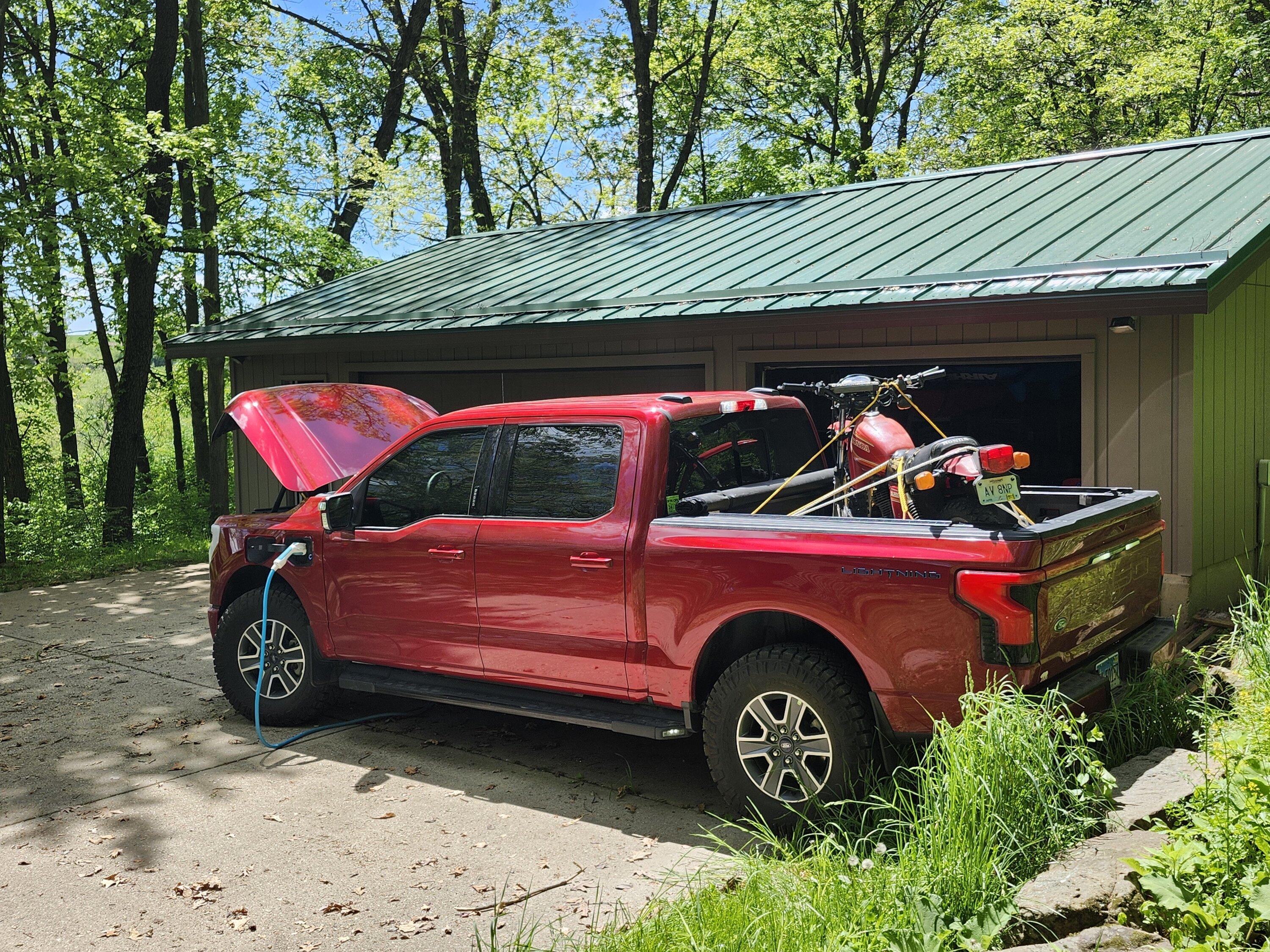 Ford F-150 Lightning Beauty shots doing truck stuff in and around WI 20240511_124418
