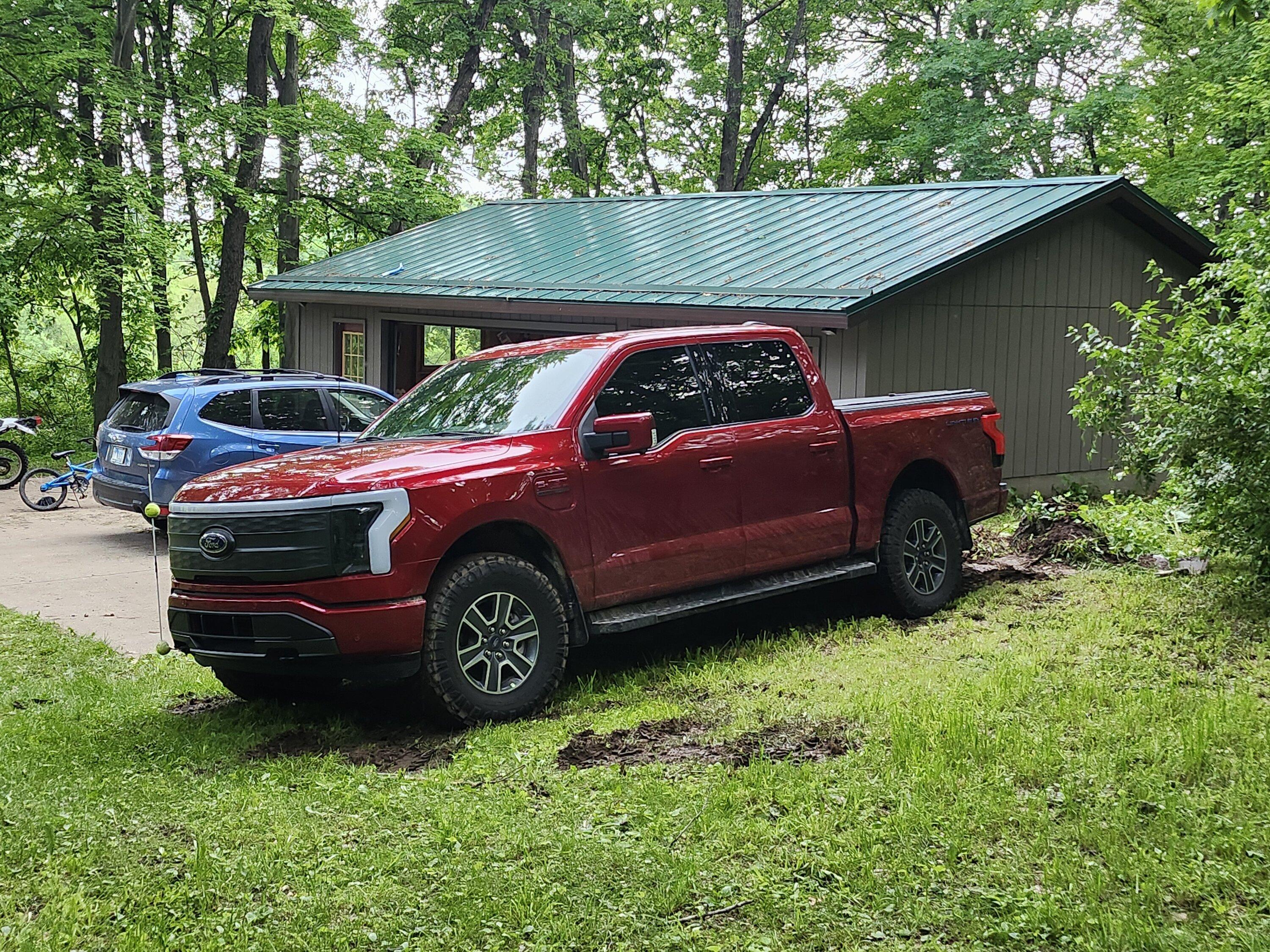 Ford F-150 Lightning Beauty shots doing truck stuff in and around WI 20240525_192711