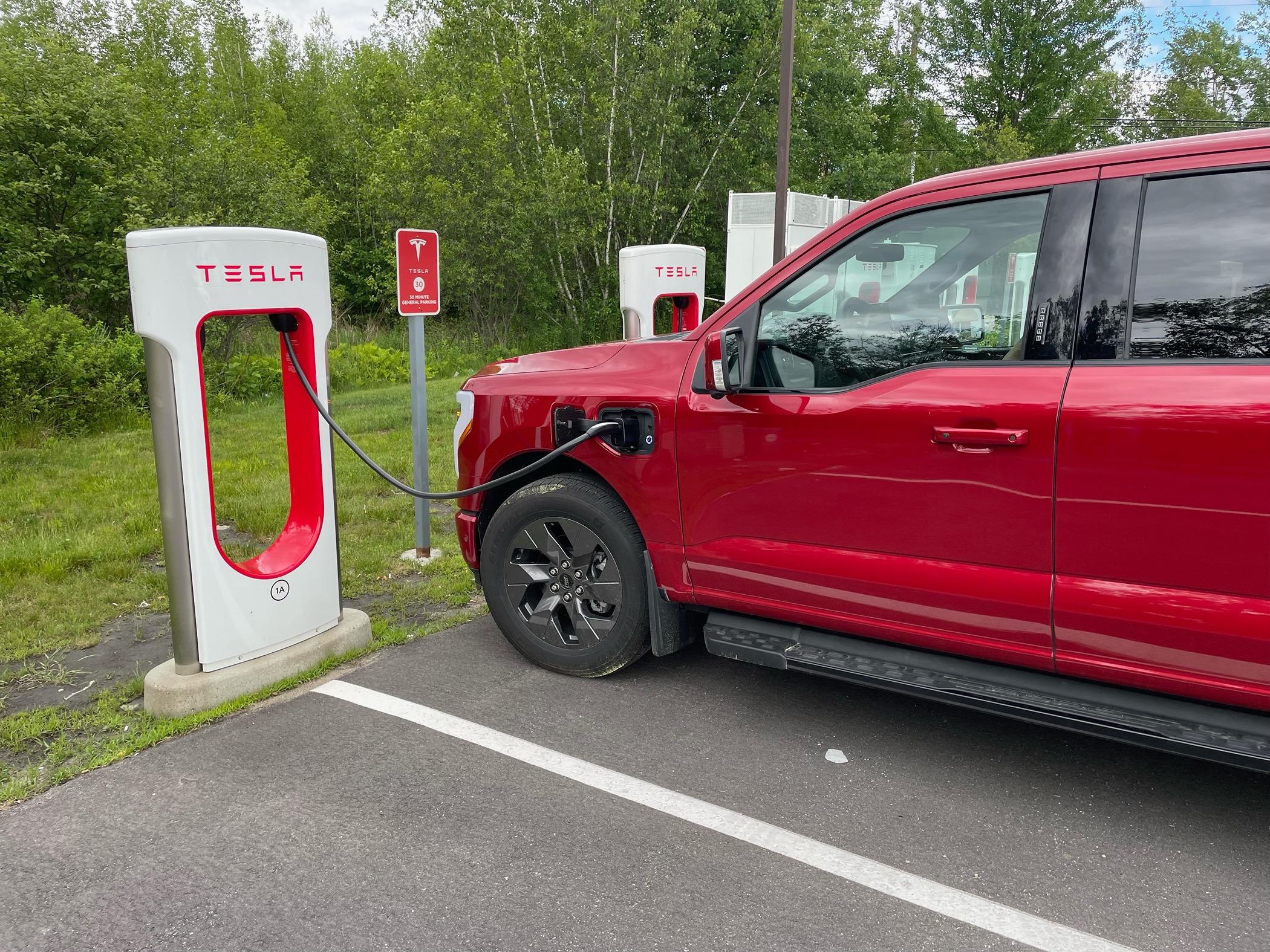 Ford F-150 Lightning Ford NACS to CCS1 Tesla Adapter Arrived Today. First Supercharger Experience 1718056780246-5f
