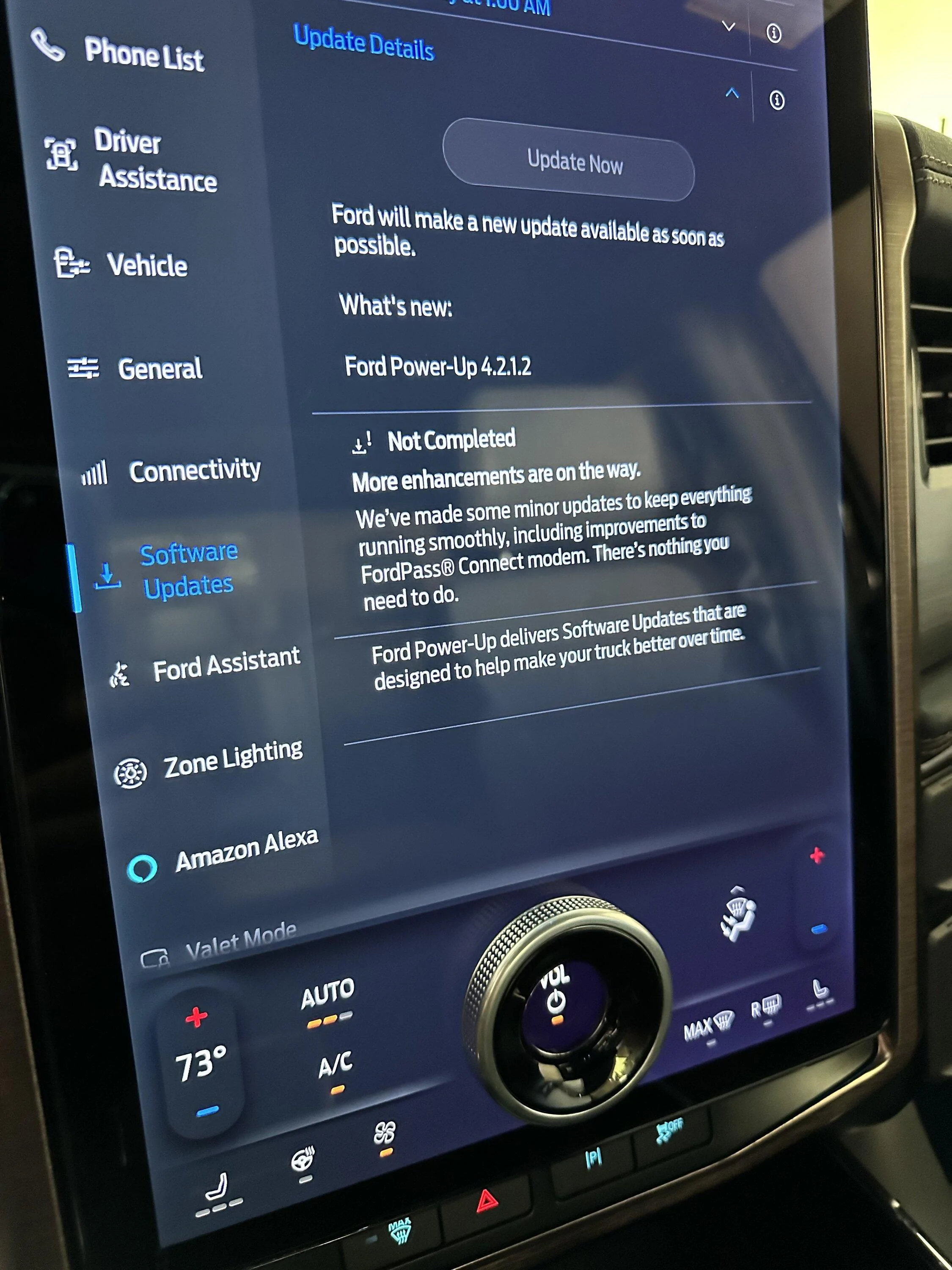 Ford F-150 Lightning Previously Completed Update Now Shows Not Completed!! notCompleted