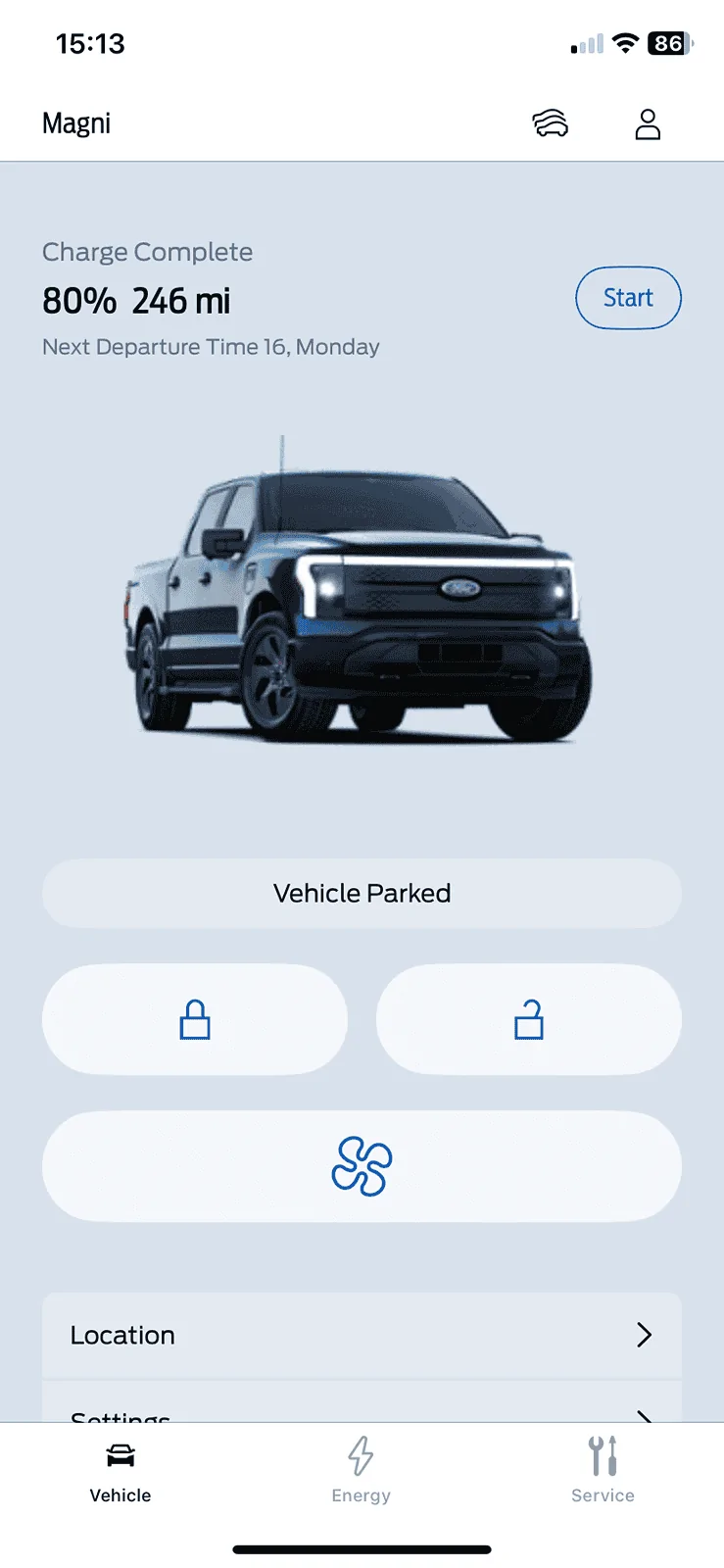 Ford F-150 Lightning My Charge to 100% button has ghosted me IMG_1797