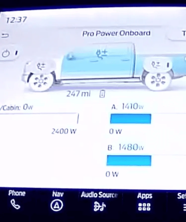Ford F-150 Lightning Procedure to test pro power to house IMG_4091
