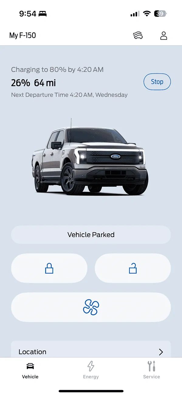 Ford F-150 Lightning At home charging schedule IMG_0892