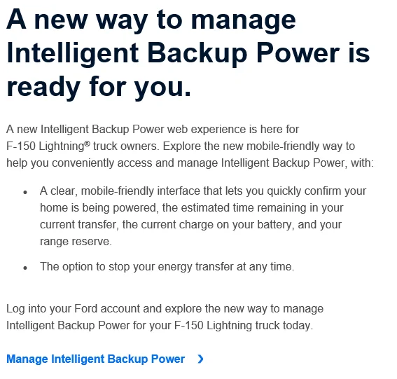 Ford F-150 Lightning Notice from Ford today..."New Ford Intelligent Backup Power experience" 1720730391976-3t