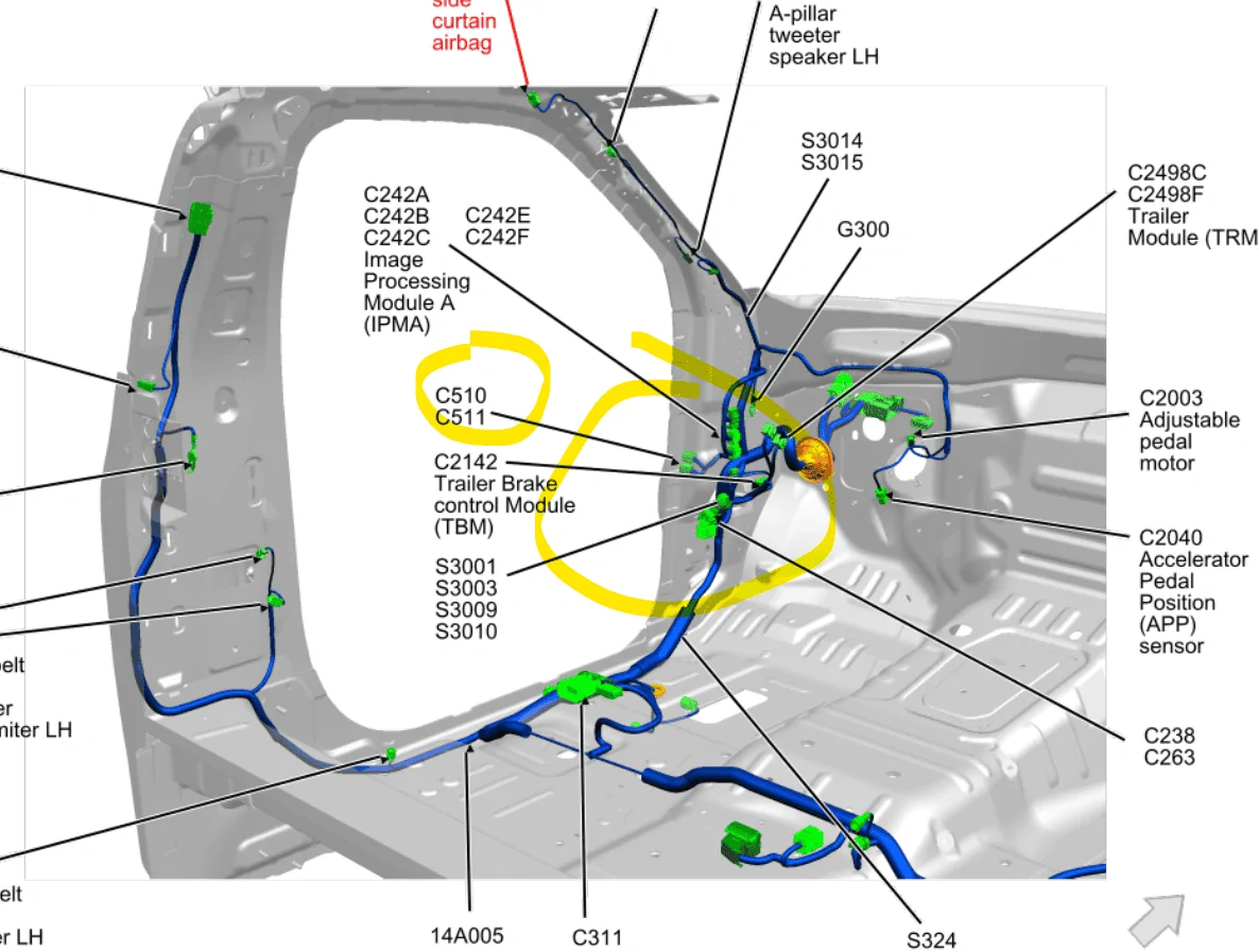 Ford F-150 Lightning Electronic Latch Detection System: Driver Door 1721869732076-48