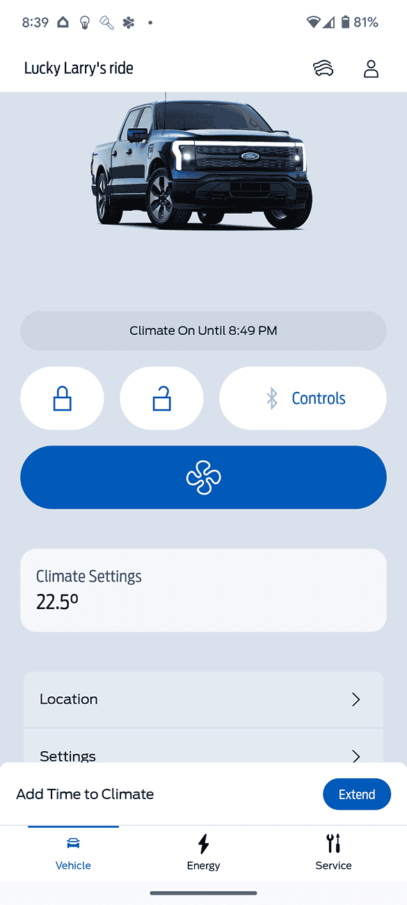 Ford F-150 Lightning Just bought a 2024 Flash, have app question Screenshot_20240727-203938