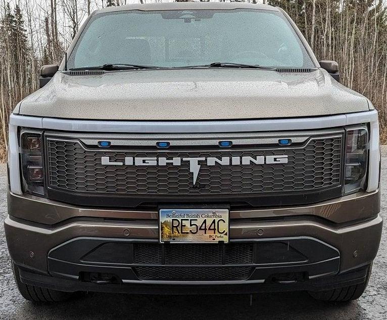 Ford F-150 Lightning MESH grill with ORACLE LED "LIGHTNING" text IMG_7473