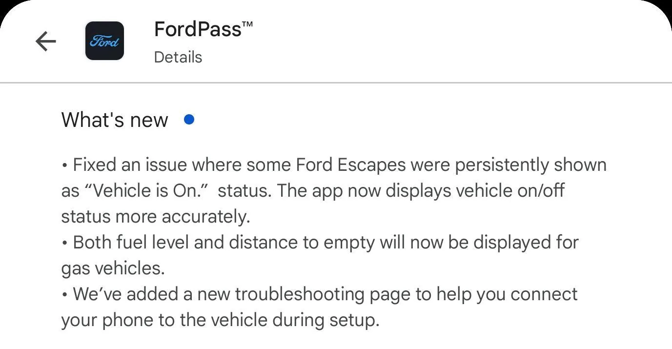 Ford F-150 Lightning FordPass app update 5.4.0 (iOS & Android) Screenshot_20240820_182810_Google Play Stor