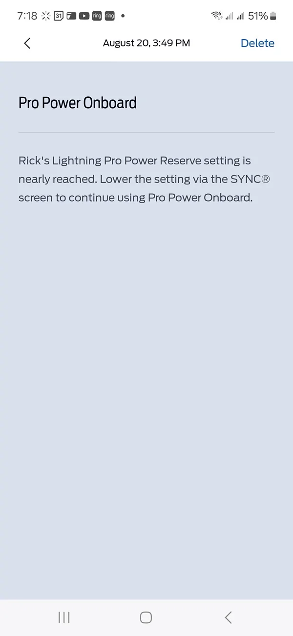 Ford F-150 Lightning FordPass app update 5.4.0 (iOS & Android) Screenshot_20240821_071820_FordPass