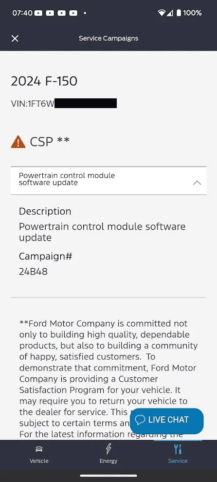 Ford F-150 Lightning 2024's Lightnings cannot set charge location time etc FIX 24B48 1724853593425-a4