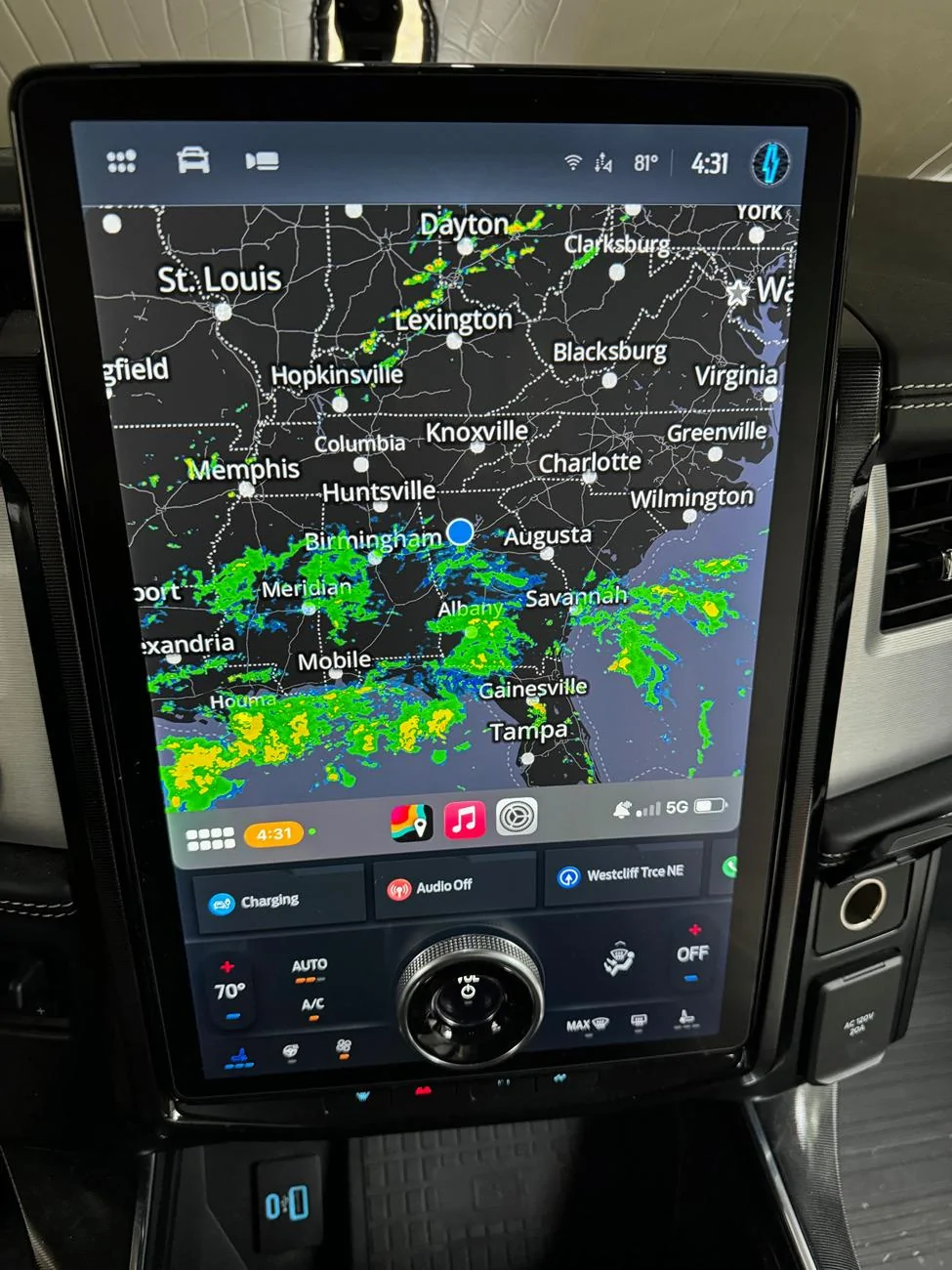 Ford F-150 Lightning Software Update 6.14.0 - Sync Update Ver 23306 Revision: 1076 My Radar Display