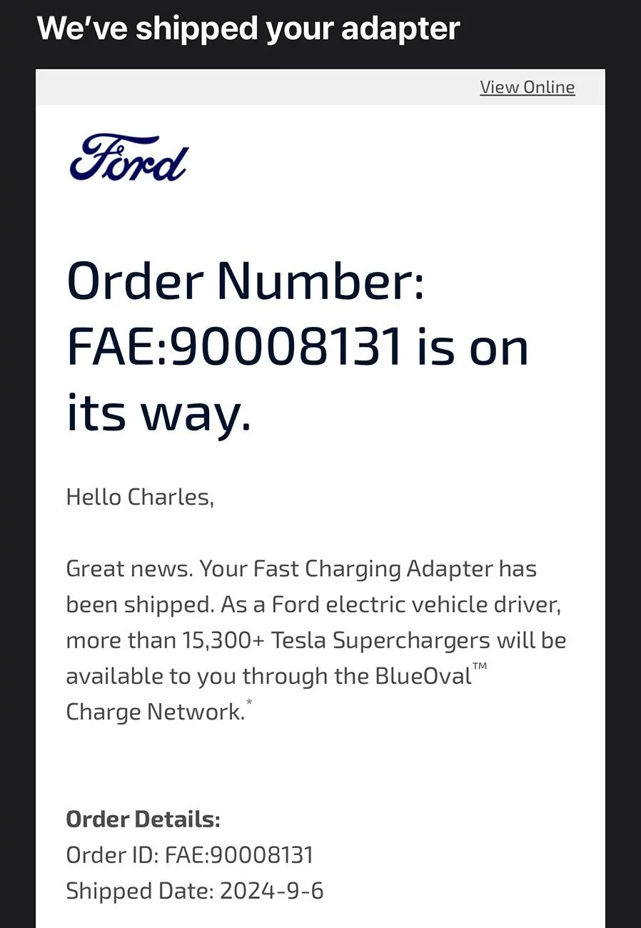 Ford F-150 Lightning Ford Resumes Shipping Fast Charging Adapters (Sept. 2024 batch) IMG_1574